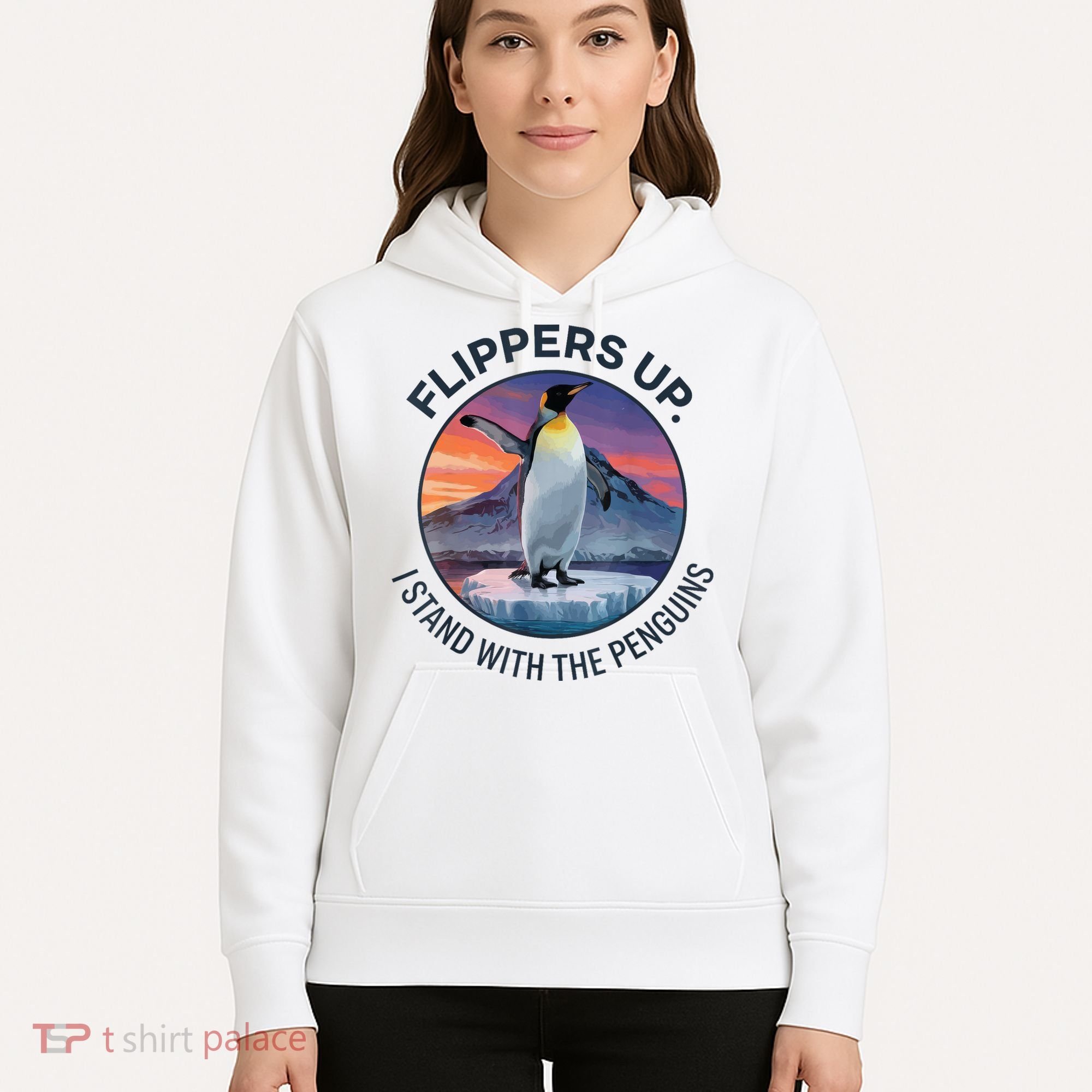 Flippers Up I Stand With The Penguins  Hoodie