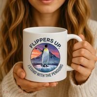 Flippers Up I Stand With The Penguins  Coffee Mug thumb 3