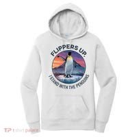 Flippers Up I Stand With The Penguins  Women's Hoodie thumb 0