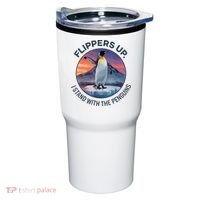 Flippers Up I Stand With The Penguins  Tumbler thumb 0
