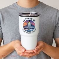 Flippers Up I Stand With The Penguins  Tumbler thumb 2