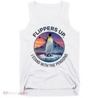 Flippers Up I Stand With The Penguins  Tank Top thumb 0