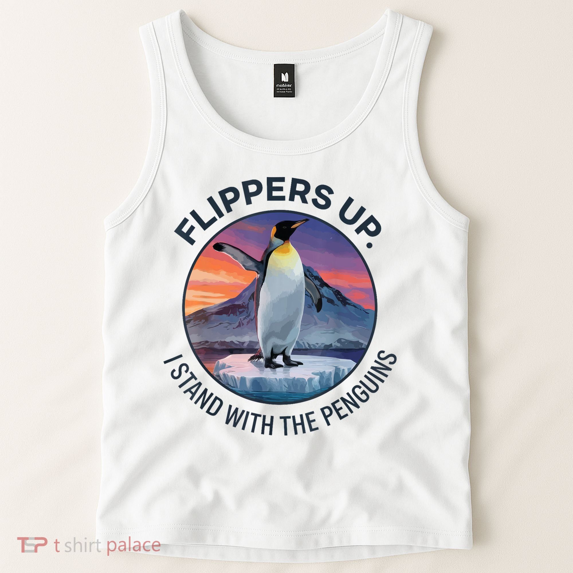 Flippers Up I Stand With The Penguins  Tank Top