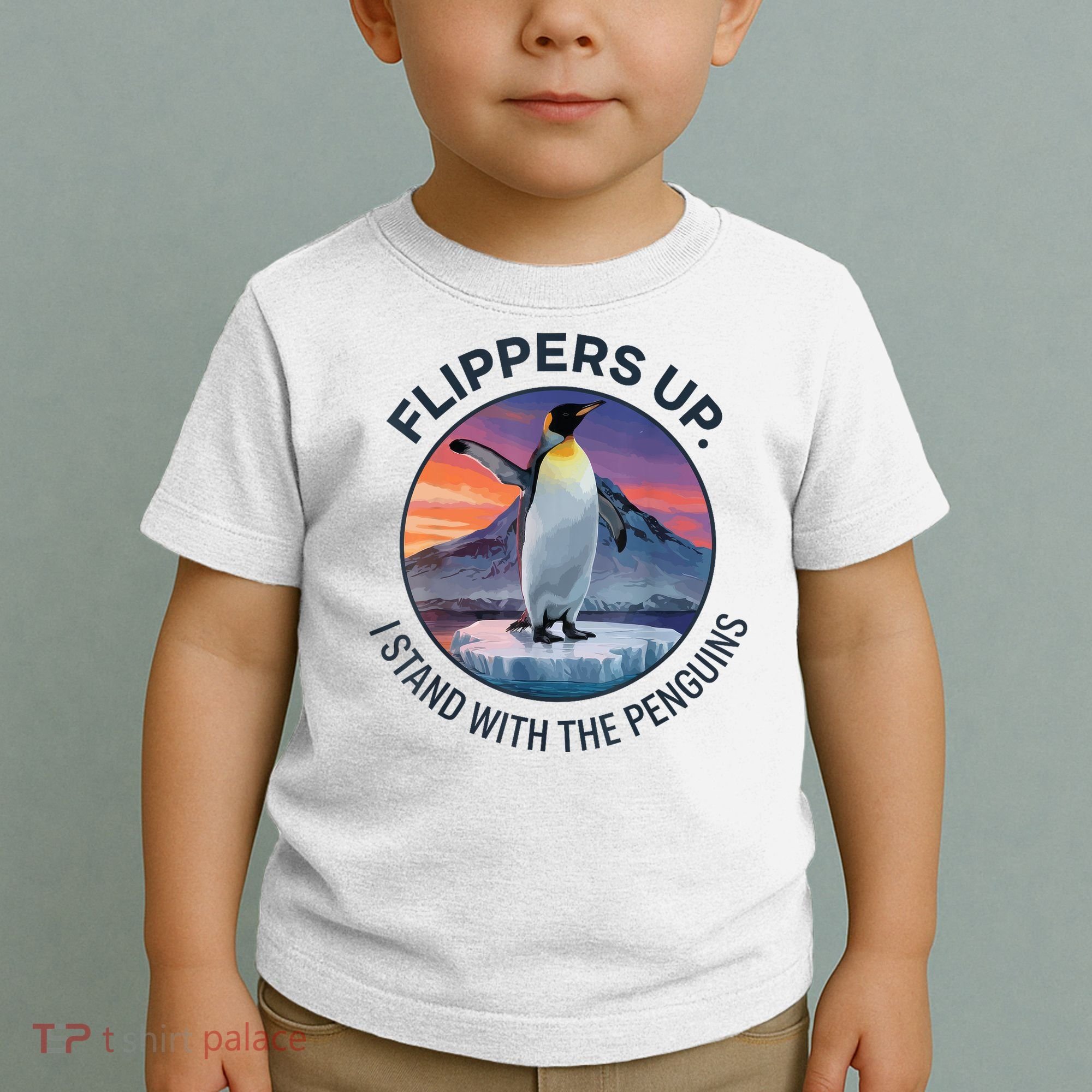 Flippers Up I Stand With The Penguins  Toddler T-Shirt