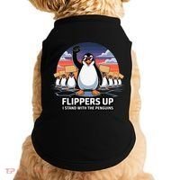 Flippers Up I Stand With Penguins Against Tariffs USA Doggie Tank thumb 0