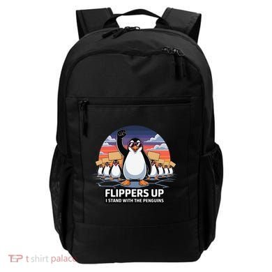 Flippers Up I Stand With Penguins Against Tariffs USA Backpack