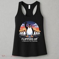 Flippers Up I Stand With Penguins Against Tariffs USA Women's Tank Top thumb 3