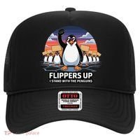 Flippers Up I Stand With Penguins Against Tariffs USA Hat thumb 0
