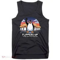 Flippers Up I Stand With Penguins Against Tariffs USA Tank Top thumb 0