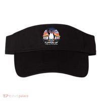 Flippers Up I Stand With Penguins Against Tariffs USA Visor thumb 0