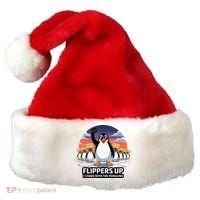Flippers Up I Stand With Penguins Against Tariffs USA Santa Hat thumb 0