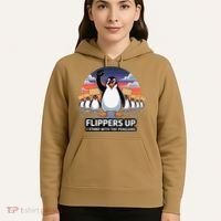 Flippers Up I Stand With Penguins Against Tariffs USA Hoodie thumb 5