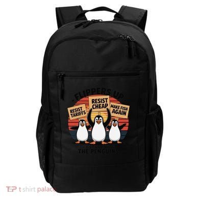 Flippers Up I Stand With Penguins Against Tariffs USA Backpack