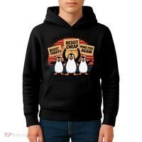 Flippers Up I Stand With Penguins Against Tariffs USA Kids Hoodie thumb 4