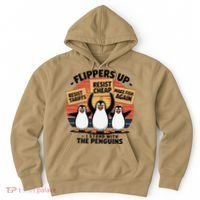 Flippers Up I Stand With Penguins Against Tariffs USA Hoodie thumb 0