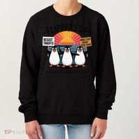 Flippers Up I Stand With Penguins Against Tariffs USA Women's Sweatshirt thumb 0