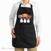 Flippers Up I Stand With Penguins Against Tariffs USA Apron thumb 2
