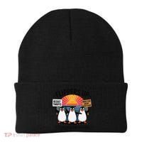 Flippers Up I Stand With Penguins Against Tariffs USA Beanie thumb 0