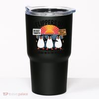 Flippers Up I Stand With Penguins Against Tariffs USA Tumbler thumb 0
