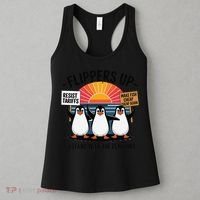 Flippers Up I Stand With Penguins Against Tariffs USA Women's Tank Top thumb 3