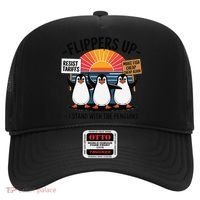 Flippers Up I Stand With Penguins Against Tariffs USA Hat thumb 0