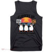 Flippers Up I Stand With Penguins Against Tariffs USA Tank Top thumb 0