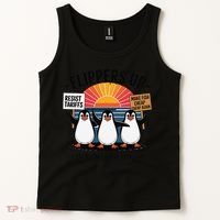 Flippers Up I Stand With Penguins Against Tariffs USA Tank Top thumb 2