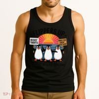 Flippers Up I Stand With Penguins Against Tariffs USA Tank Top thumb 3