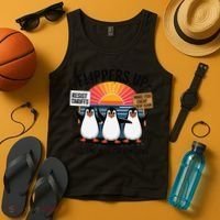 Flippers Up I Stand With Penguins Against Tariffs USA Tank Top thumb 4