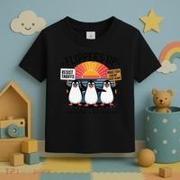 Flippers Up I Stand With Penguins Against Tariffs USA Toddler T-Shirt thumb 3