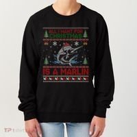 Funny Ugly I Want For Christmas Is A Marlin Fish Swea Women's Sweatshirt thumb 0