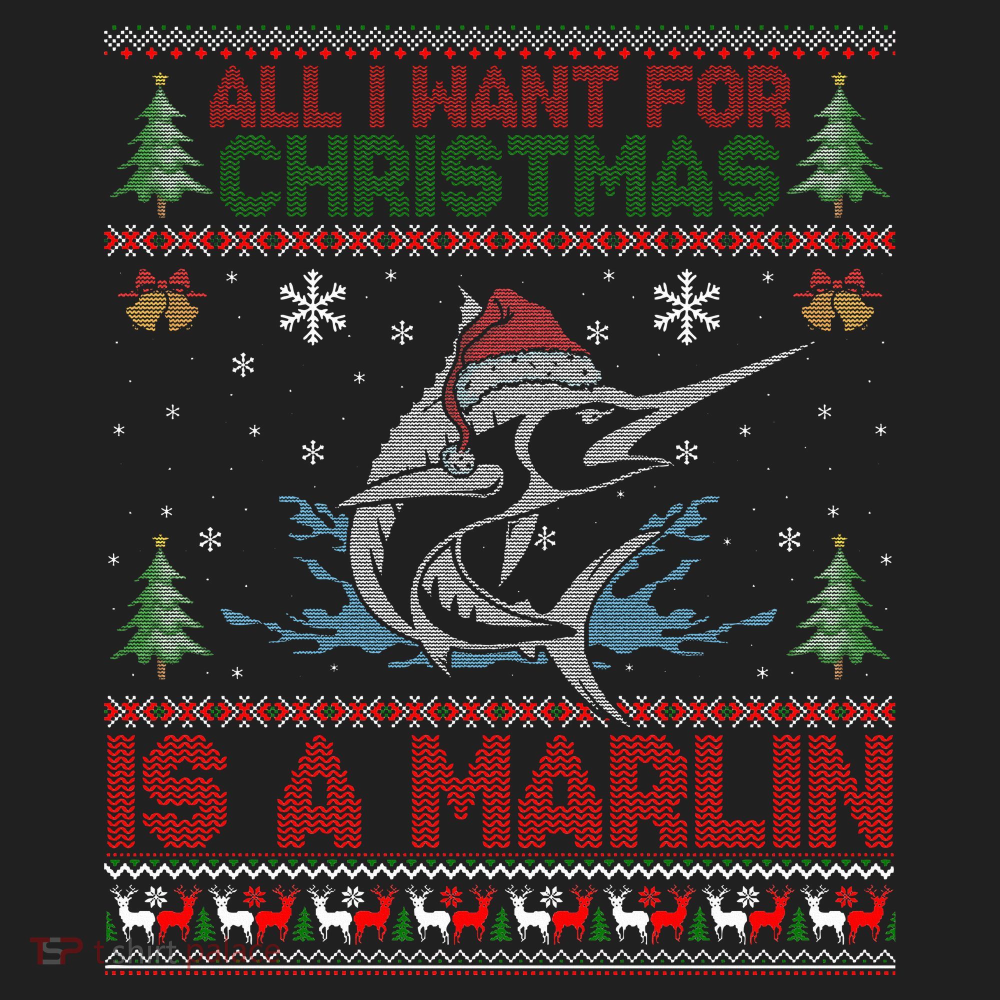 Funny Ugly I Want For Christmas Is A Marlin Fish Swea Women's Sweatshirt