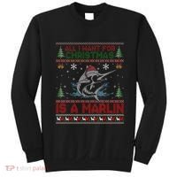 Funny Ugly I Want For Christmas Is A Marlin Fish Swea Sweatshirt thumb 0