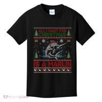 Funny Ugly I Want For Christmas Is A Marlin Fish Swea Kids T-Shirt thumb 0