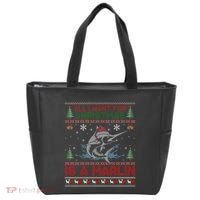 Funny Ugly I Want For Christmas Is A Marlin Fish Swea Tote Bag thumb 0