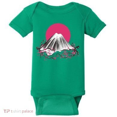 Fuji Mountain Japanese Nature Baby Bodysuit