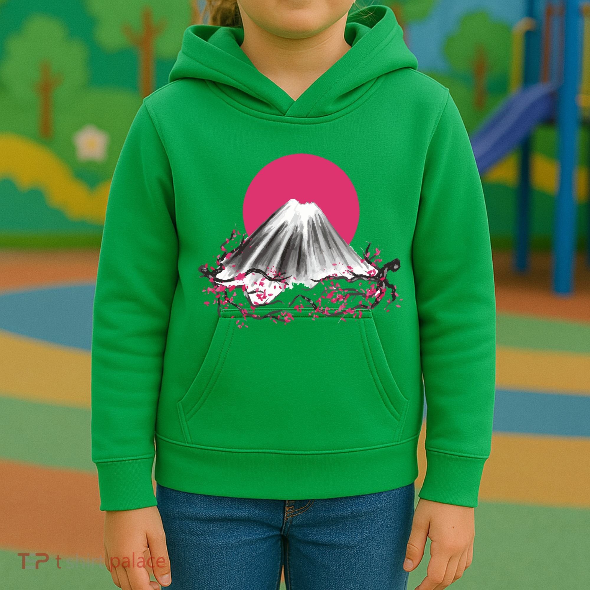 Fuji Mountain Japanese Nature Kids Hoodie