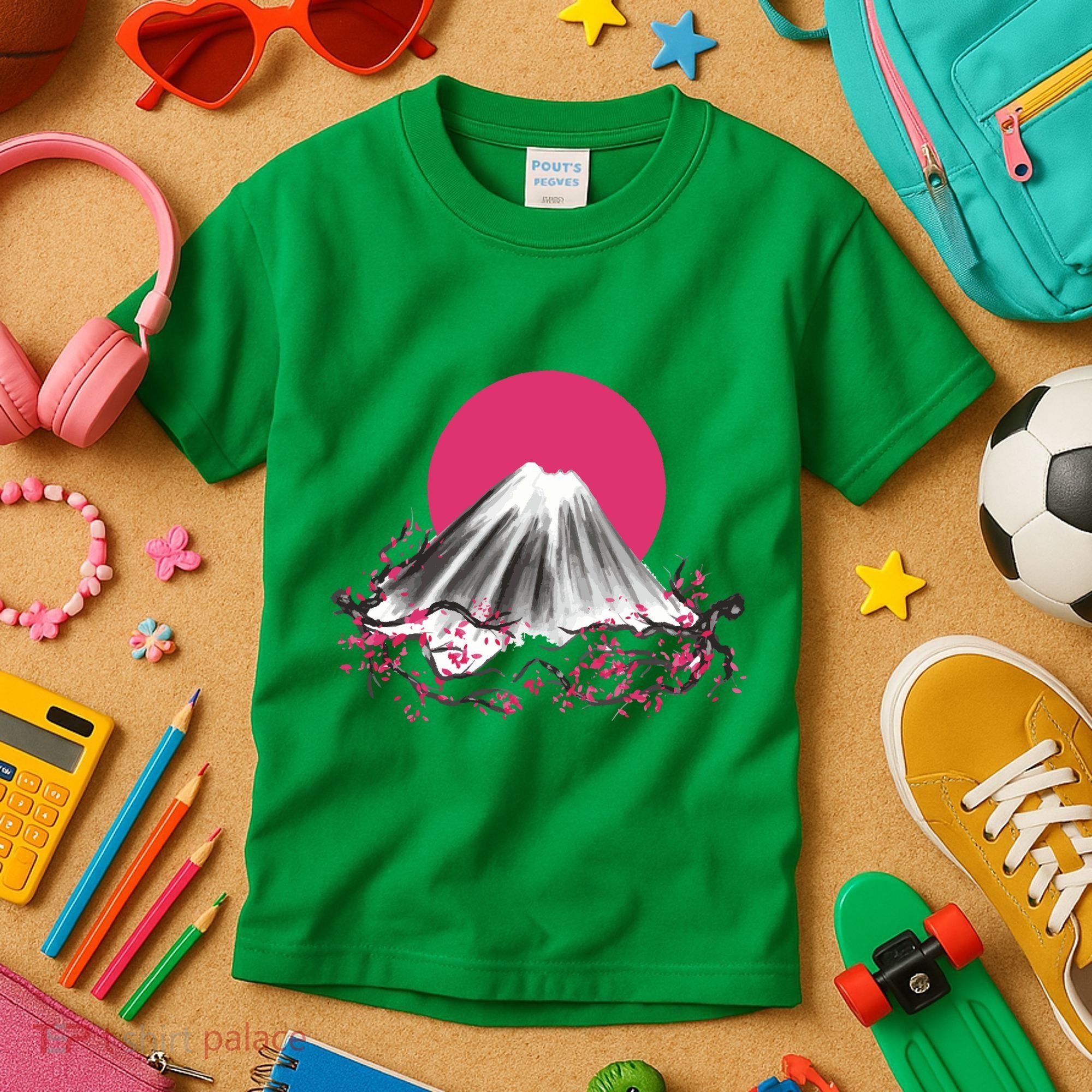 Fuji Mountain Japanese Nature Kids T-Shirt
