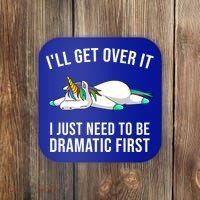 Funny Unicorn Lover Gift Cute Drama Queen Girls Cool Gift Coaster thumb 0