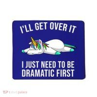 Funny Unicorn Lover Gift Cute Drama Queen Girls Cool Gift Mousepad thumb 0
