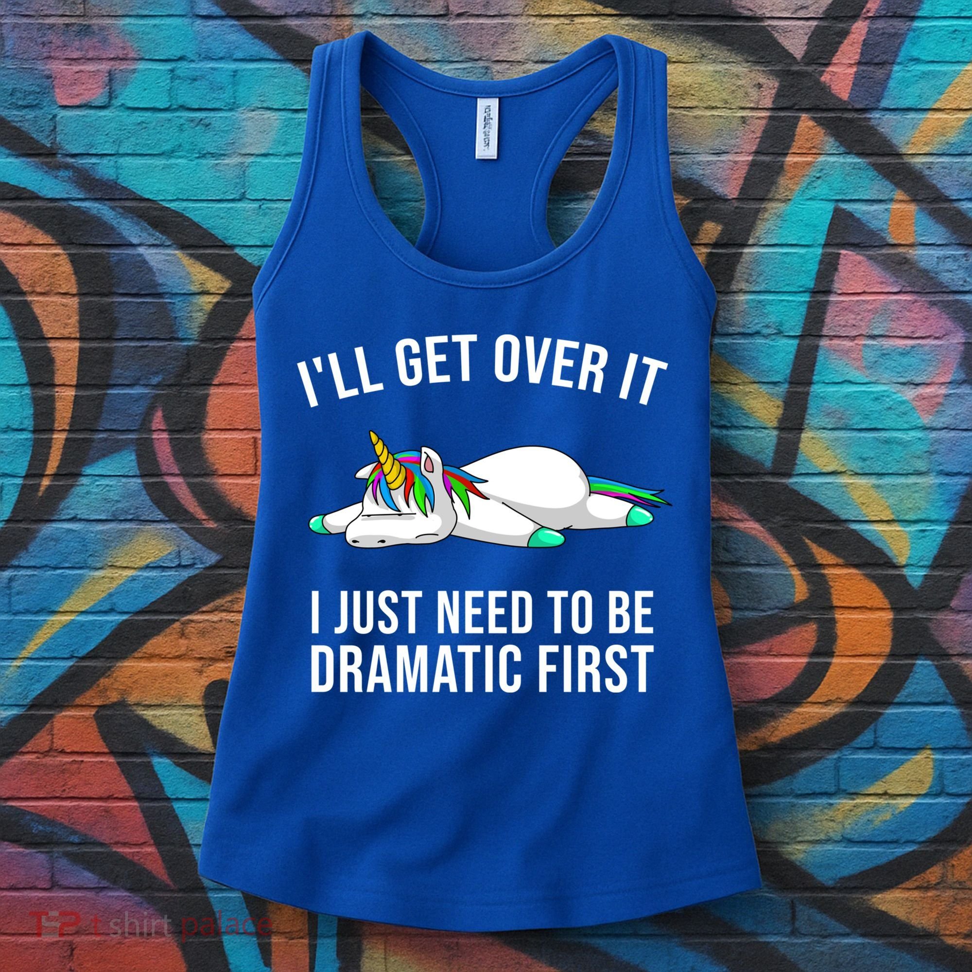 Funny Unicorn Lover Gift Cute Drama Queen Girls Cool Gift Women's Tank Top
