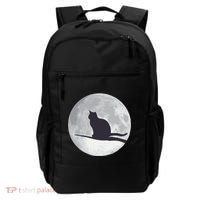Full Moon Cat Silhouette Halloween Backpack thumb 0