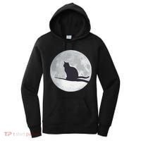 Full Moon Cat Silhouette Halloween Women's Hoodie thumb 0