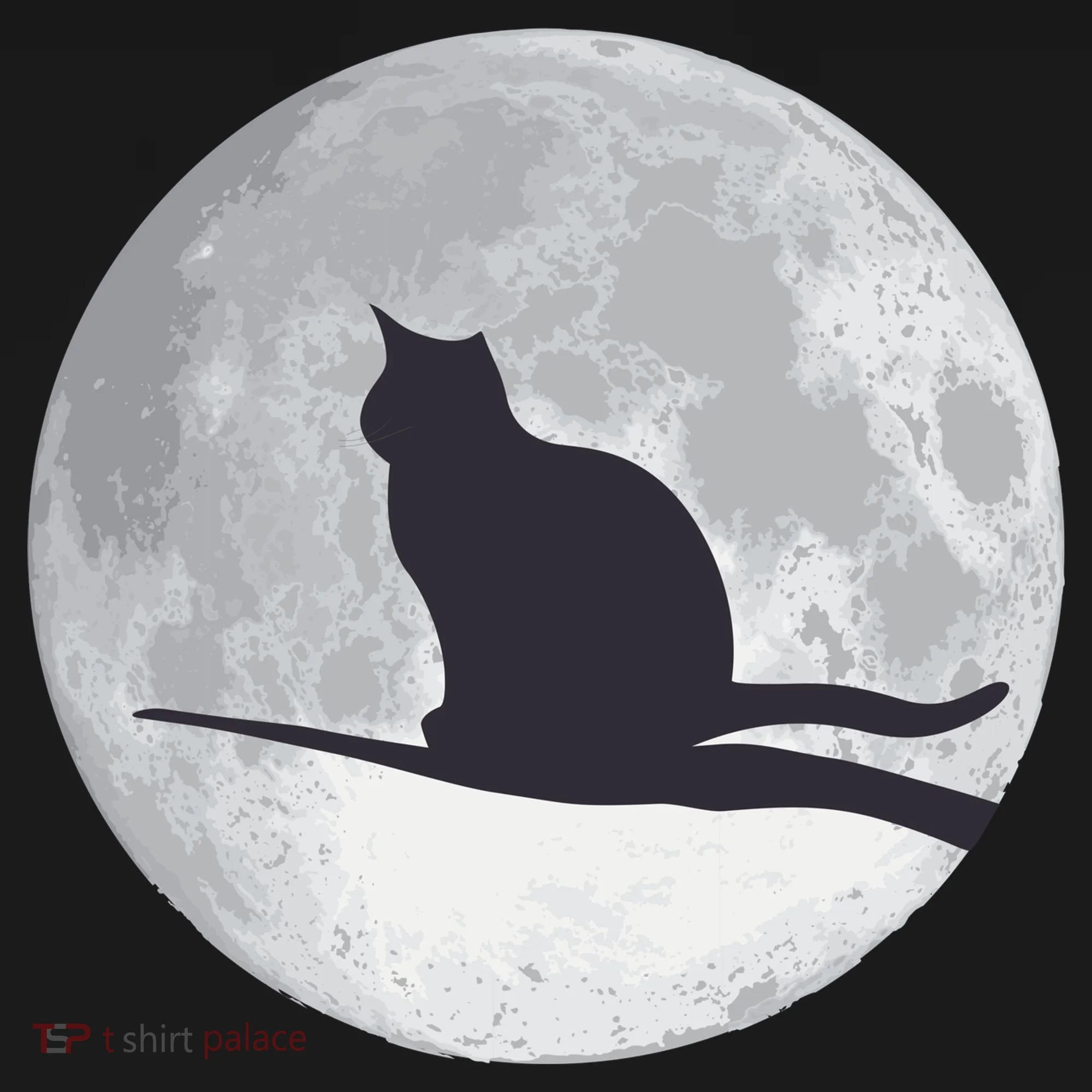 Full Moon Cat Silhouette Halloween Women's Hoodie
