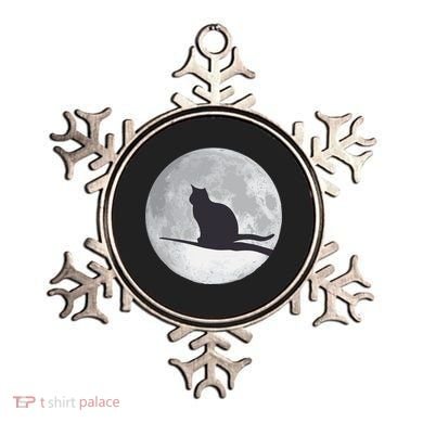 Full Moon Cat Silhouette Halloween Ornament