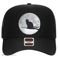 Full Moon Cat Silhouette Halloween Hat thumb 0
