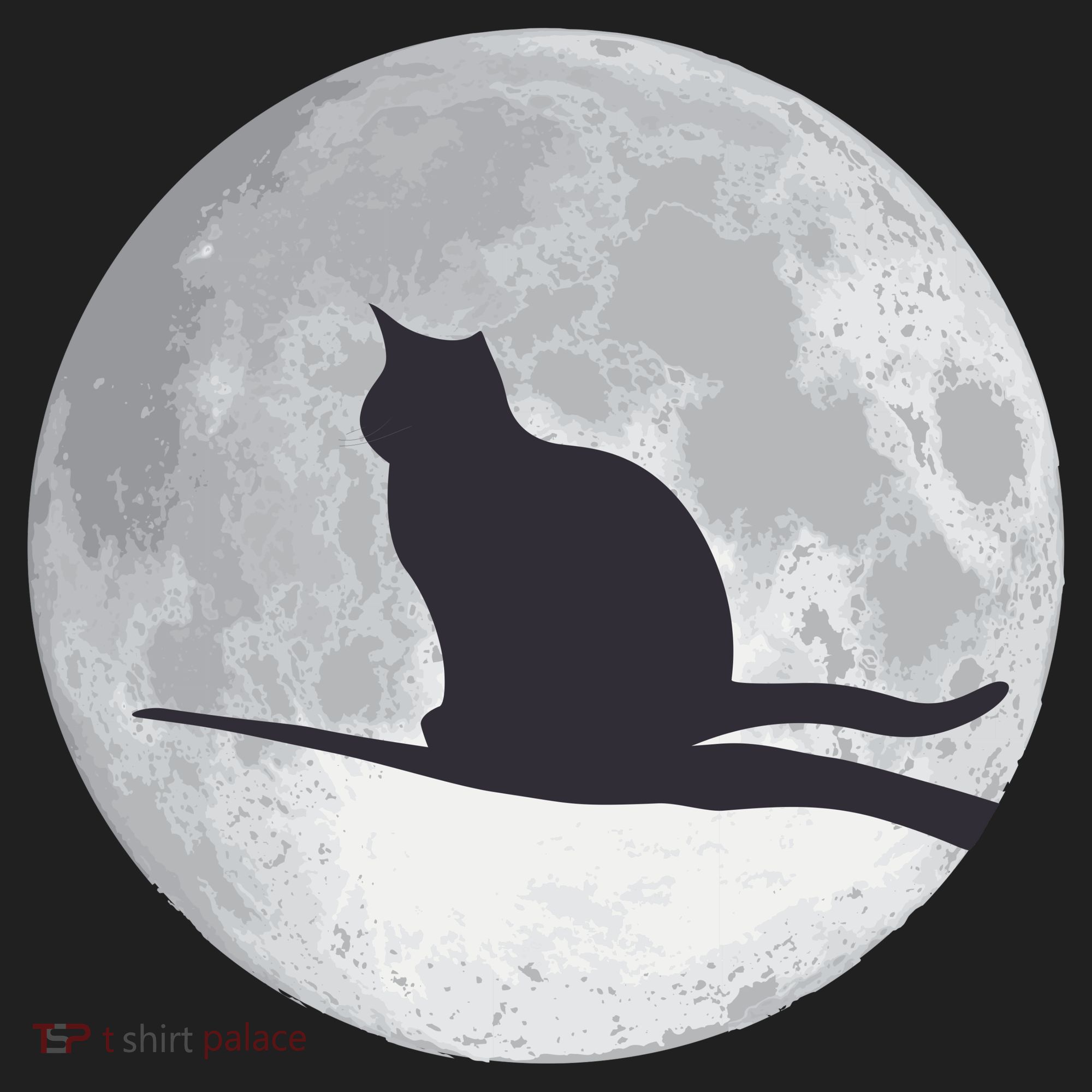 Full Moon Cat Silhouette Halloween Golf Towel