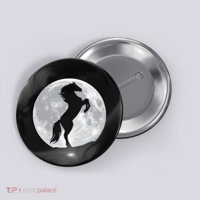 Full Moon Horse Button