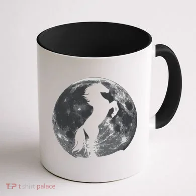 Full Moon Horse Coffee Mug back
