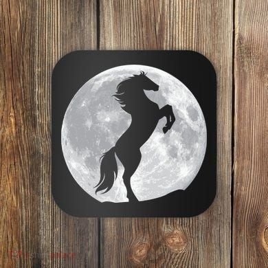 Full Moon Horse Coaster